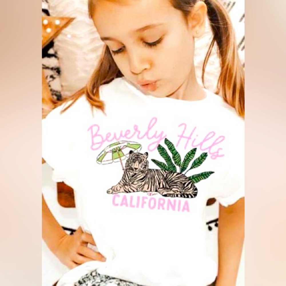 Beverly Hills California White Kids T-Shirt